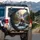 Grizzly Bear Mountain River Landscape - Wildlife Lover Outdoor Adventure Gift Spare Tire Cover - 3