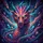 Fiery Geometric Dragon Head Glowing Eye Cosmic Void - Fantasy Lover Gift Spare Tire Cover - 6