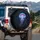 Electric Blue Cyan Magenta Jellyfish Plankton Deep Sea Abyss - Marine Life Gift for Ocean Lovers Spare Tire Cover - 3