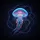 Electric Blue Cyan Magenta Jellyfish Plankton Deep Sea Abyss - Marine Life Gift for Ocean Lovers Spare Tire Cover - 6