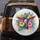 Hummingbird Mid-Flight Iridescent Plumage Tropical Hibiscus Foliage - Wildlife Lover Gift Spare Tire Cover - 5