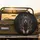 Alert Black Rust Tan Doberman Pinscher Head Forepaws Geometric Smoke - Dog Lover Gift Spare Tire Cover - 2