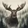 Majestic Bull Moose Evergreen Forest Misty Landscape - Wilderness Traveler Gift Spare Tire Cover - 6