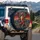 Red Dragon Golden Scales Teal Foliage - Fantasy Lover Home Decor Gift Spare Tire Cover - 3