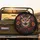 Majestic Owl Fiery Orange Eyes Lush Floral Berry Accents - Wildlife Lover Gift Spare Tire Cover - 2