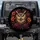 Majestic Owl Fiery Orange Eyes Lush Floral Berry Accents - Wildlife Lover Gift Spare Tire Cover - 1