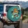 Orange Mane Lion Skateboard Aqua Sunglasses Palm Tree - Summer Urban Lifestyle Spare Tire Cover - 3