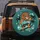 Orange Mane Lion Skateboard Aqua Sunglasses Palm Tree - Summer Urban Lifestyle Spare Tire Cover - 5