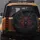 Black Spider Glowing Red Lines - Wildlife Lover Vehicle Decor Gift Spare Tire Cover - 5
