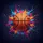 Basketball Paint Splatter Cosmic Explosion - Sports Fan Vehicle Decor Spare Tire Cover - 6