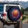 Basketball Paint Splatter Cosmic Explosion - Sports Fan Vehicle Decor Spare Tire Cover - 3