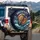 Wooden Compass Anchor Ocean Waves ADVENTURE - Outdoor Adventure Gift for Adventurers Spare Tire Cover - 3