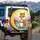 Cheerful Chipmunk Lake Grassy Islands Sun Flowers Birds - Outdoor Adventure Gift Spare Tire Cover - 3