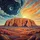 Uluru Ayers Rock Desert Night Sunrise Landscape - Travel Essentials Nature Lover Gift Spare Tire Cover - 6
