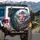 Union Jack Mountain Vista 'Enjoy Life' Text - Outdoor Explorer Gift Spare Tire Cover - 3