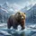 Grizzly Bear Snowy Mountain River - Wildlife Lover Gift for Bear Lover Spare Tire Cover - 6
