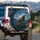 Majestic Grizzly Bear Roaring Rocky Mountain Forest Stormy Sky - Wildlife Lover Gift Spare Tire Cover - 3