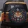Roaring Tiger Head Natural Foliage Layered Flowers Cosmic Sky - Wildlife Gift Spare Tire Cover - 5