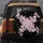 Elegant Pink Cherry Blossoms Brown Branches Black Background - Home Decor Gift Spare Tire Cover - 5