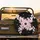 Elegant Pink Cherry Blossoms Brown Branches Black Background - Home Decor Gift Spare Tire Cover - 2