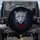 White Leopard Spots Electric Blue Eyes Red Rose Dark Indigo - Wildlife Lover Gift Spare Tire Cover - 1