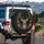 Forward-Facing Deer Head Antlers Oak Leaves Pine Branches Forest - Wildlife Lover Gift Spare Tire Cover - 3