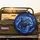 Glowing Blue Leopard Head Cosmic Vortex - Wildlife Lover Gift Spare Tire Cover - 2