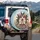 Smiling Corgi Aviator Goggles Dog Urban Sky Silhouette Background - Dog Lover Gift Spare Tire Cover - 3