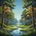 Forest Stream Woodland Landscape - Nature Lover Gift Spare Tire Cover - 6