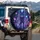 Futuristic Neon Wolf Cyberpunk Cityscape - Sci-Fi Lover Gift Spare Tire Cover - 3