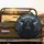 Black Bull Head Strength Symbol - Wildlife Lover Gift Spare Tire Cover - 2