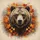 Majestic Grizzly Bear Autumn Leaves Berries Branches Forest - Wildlife Lover Gift Spare Tire Cover - 6