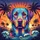 High Contrast Labrador Tropical Ocean Sunset Beach - Dog Lover Travel Gift Spare Tire Cover - 6