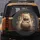 Smiling Cat with Closed Eyes Sailor Shirt Yarn Ball - Cat Lover Gift Spare Tire Cover - 5