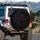 Sinister Face Glowing Red Eyes Shadowy Smoke Gothic - Car Accessory Gift Spare Tire Cover - 3