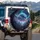 Glowing Alien Planet Aurora Cosmic Mountain Adventurer – Sci-Fi Fan Travel Essentials Spare Tire Cover - 3
