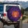 Terrifying Jack-o'-lantern Bats Gnarled Trees - Halloween Party Spare Tire Cover - 3