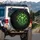 Luminous Neon Green Alien Heads Cosmic Energy - Space Fan Gift Spare Tire Cover - 3