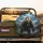 Powerful Grizzly Bear Snarling Bared Teeth Craggy Rocks Forest Storm - Wildlife Lover Gift Spare Tire Cover - 2