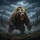 Powerful Grizzly Bear Snarling Bared Teeth Craggy Rocks Forest Storm - Wildlife Lover Gift Spare Tire Cover - 6