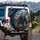 Powerful Grizzly Bear Snarling Bared Teeth Craggy Rocks Forest Storm - Wildlife Lover Gift Spare Tire Cover - 3