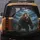Powerful Grizzly Bear Snarling Bared Teeth Craggy Rocks Forest Storm - Wildlife Lover Gift Spare Tire Cover - 5