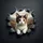 Calico Kitten Peeking Torn Charcoal Texture - Cat Lover Wildlife Gift Spare Tire Cover - 6