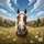 Curious Horse Face Wildflower Meadow - Wildlife Lover Gift for Horse Enthusiasts Spare Tire Cover - 6