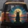 Black Cat Full Moon Galaxy Night Sky - Cat Lover Gift Spare Tire Cover - 5