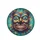 Carved Wooden Totem Face Geometric Tribal Motifs - Outdoor Decor Gift Spare Tire Cover - 4