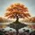 Gnarled Autumn Tree Lake Reflections Rocky Island - Outdoor Enthusiast Gift Spare Tire Cover - 6