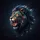 Geometric Lion Head Roaring Fire Glow Cosmic Dust - Wildlife Lover Gift Spare Tire Cover - 6