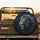Geometric Lion Head Roaring Fire Glow Cosmic Dust - Wildlife Lover Gift Spare Tire Cover - 2
