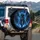 Black Panther Blue Lightning Cosmic Stars - Wildlife Lover Gift Spare Tire Cover - 3
